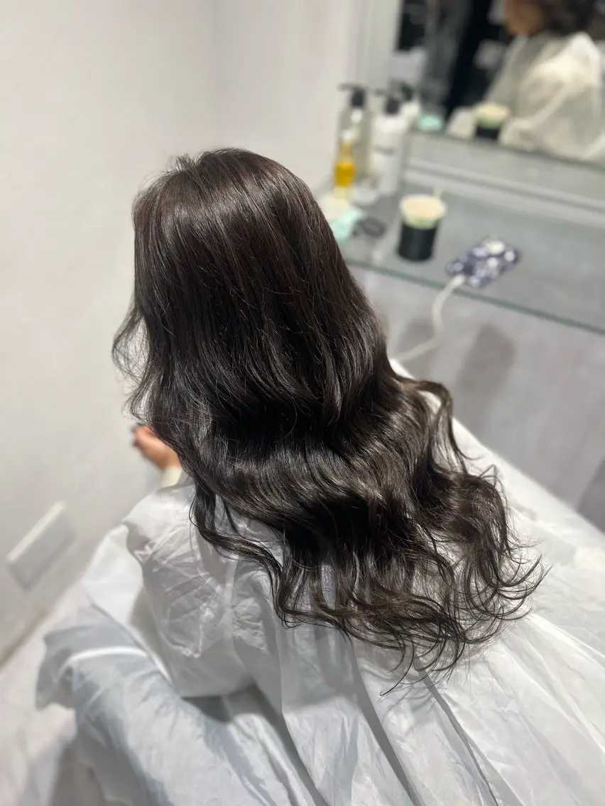 ロング カラー ヘアカラー トリートメント 表参道/透明感カラー /暗髪/ジュキヤのヘアスタイル