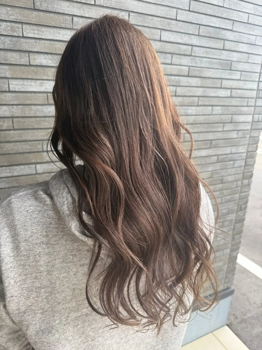 ロング カラー ヘアカラー ハイトーンベージュ 新潟/Manamiのヘアスタイル
