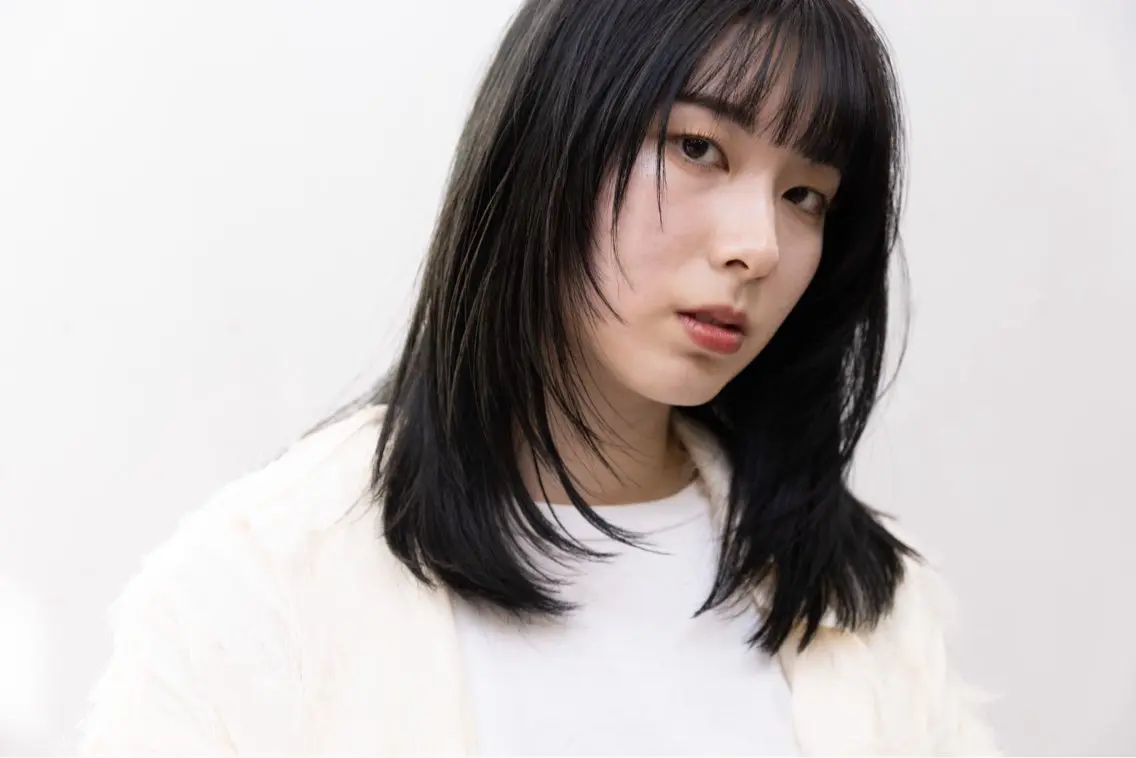 ミディアム ボブ 顔周りカット 髪質改善 レイヤーカット 似合わせカット カット トリートメント 【nui 茨木】 清水優のヘアスタイル