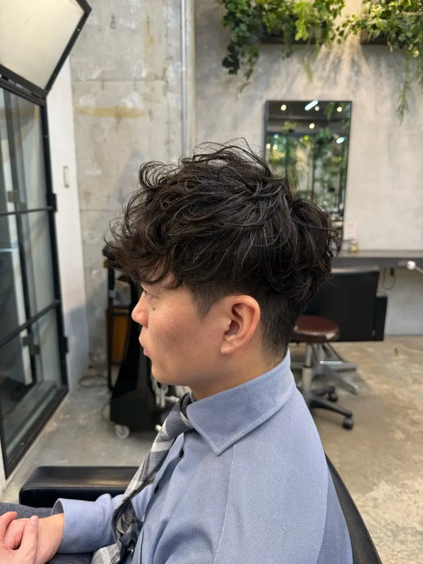 パーマ メンズ マッシュ メンズパーマ カット パーマ 川口開世 お悩み相談◎のヘアスタイル