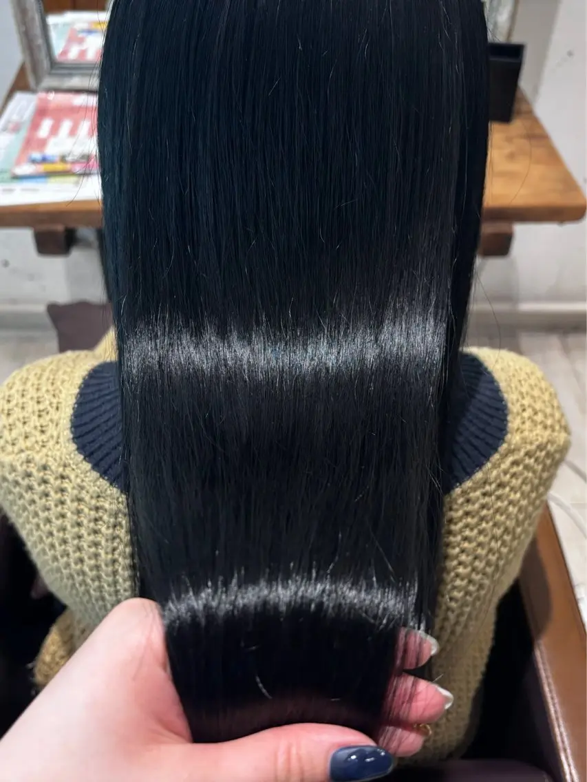 ロング 縮毛矯正 おがわ らいむ🕊️のヘアスタイル