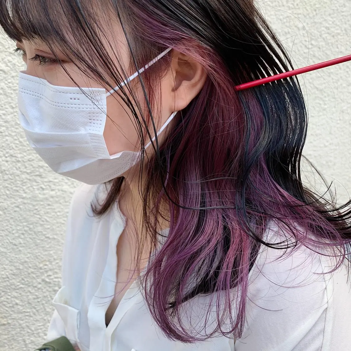 ミディアム カラー バイオレットカラー スダユーヤ 💫推しカラーウルフのヘアスタイル