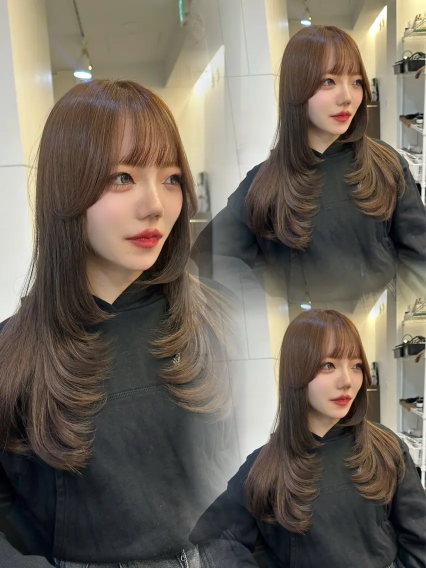 セミロング カラー ブラウンカラー カット ヘアカラー トリートメント 心斎橋/縮毛矯正 /艶髪カラーのヘアスタイル