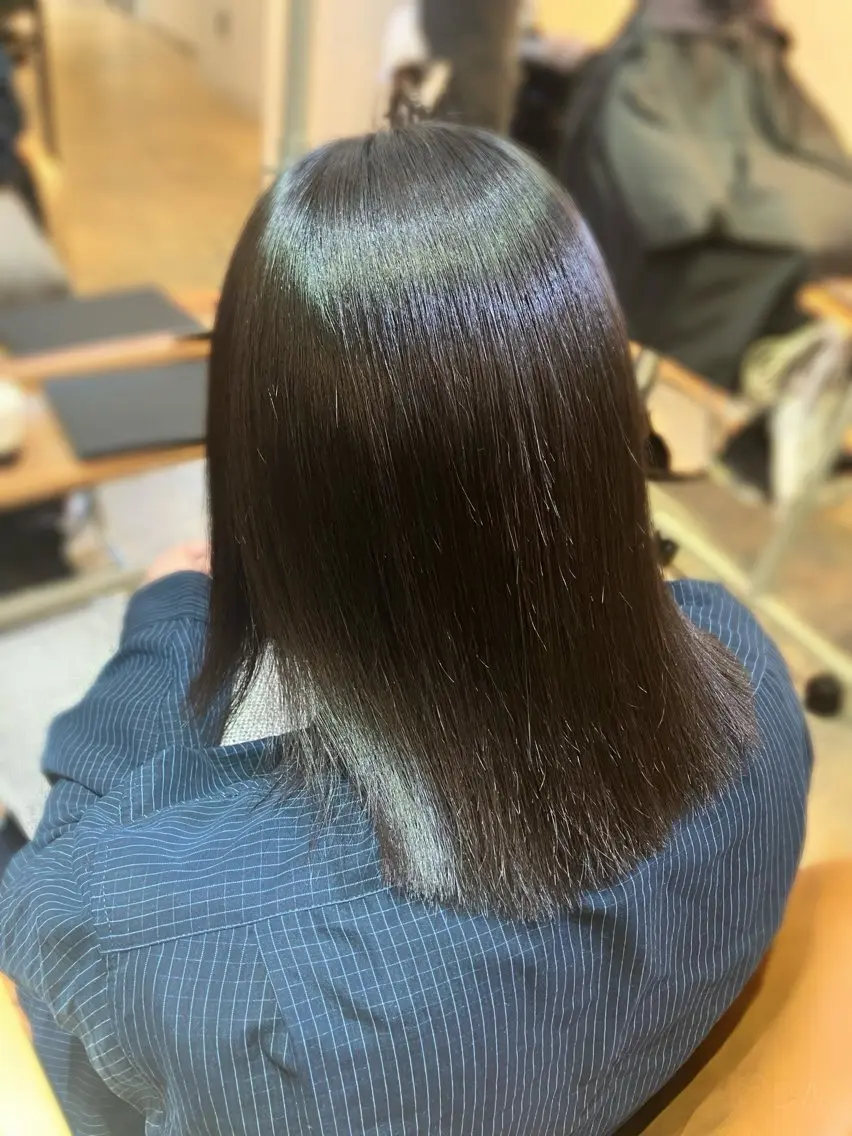 〖✨ツヤサラ美髪へ✨〗TOKIO縮毛矯正+メンテナンスカットの写真