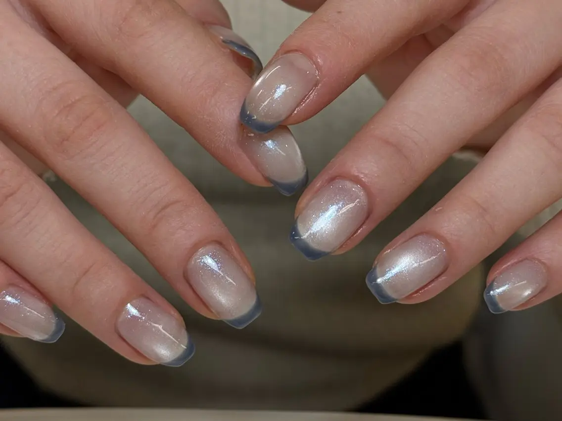 ネイル チークネイル フレンチネイル 韓国ネイル マグネットネイル 持ち込み LINEA.nail STUDIOのネイルデザイン