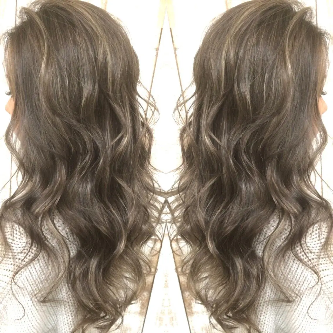 セミロング カラー ベージュカラー 井上 一平のヘアスタイル