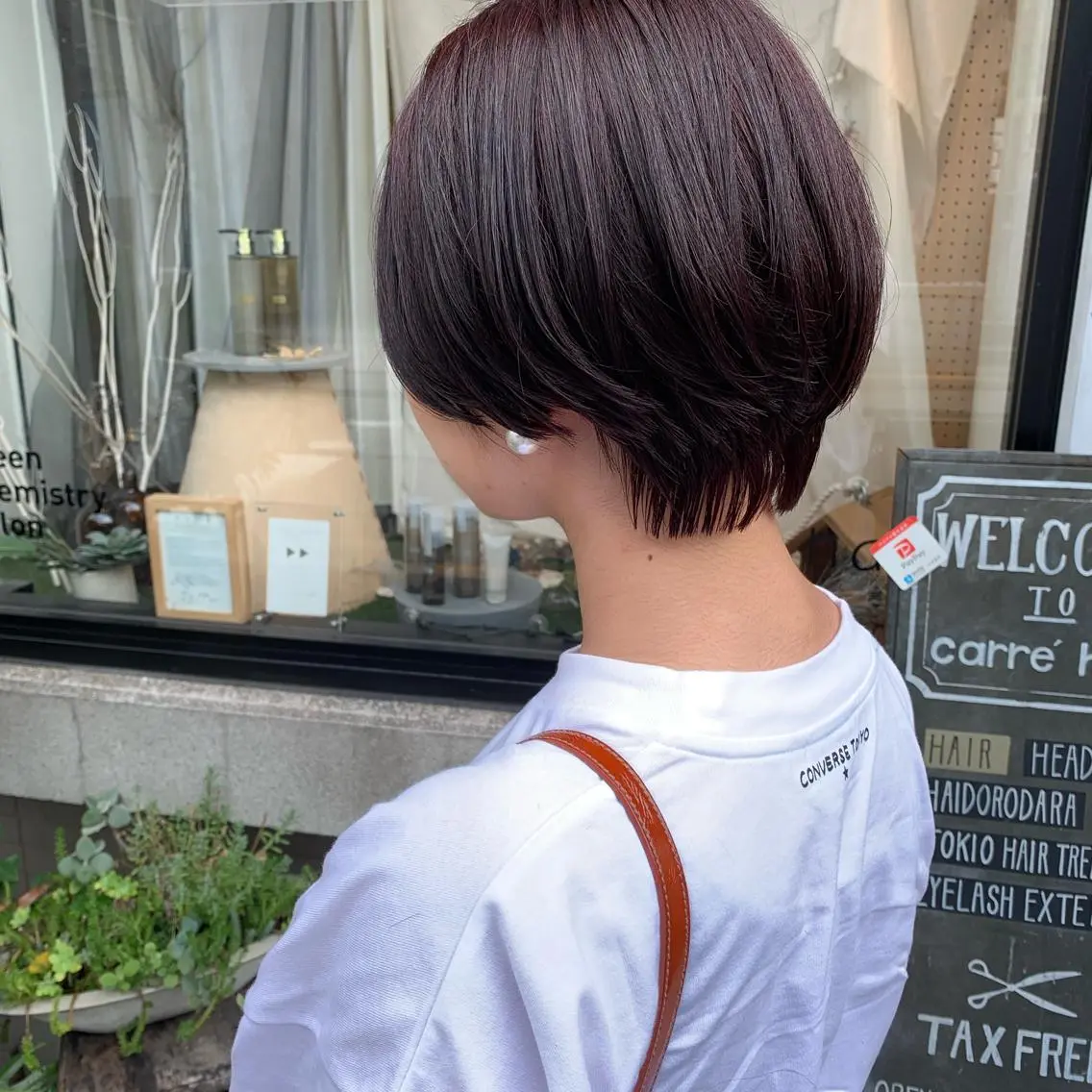 ショート カット ヘアカラー トリートメント 艶髪color💎髪 質改善ストレート大吉のヘアスタイル