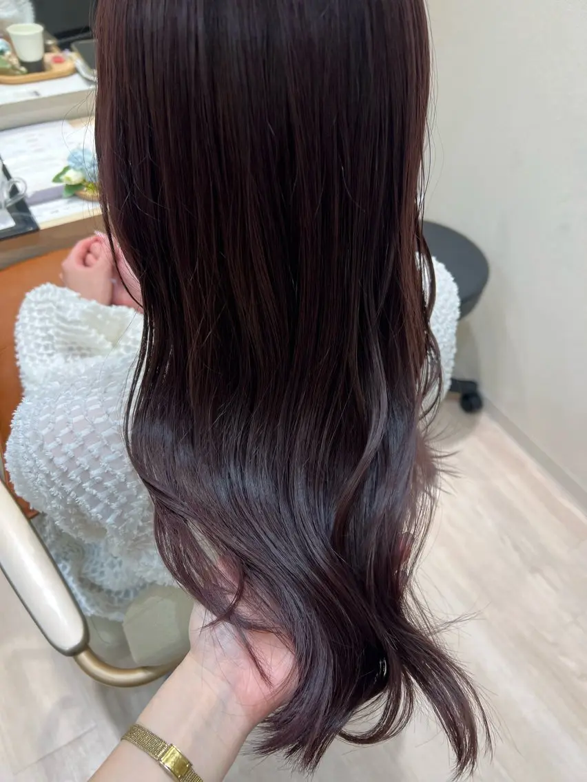 ロング カラー 透明感カラー グレージュ ラベンダーカラー ラベンダーグレージュ ラベンダーグレー カット ヘアカラー トリートメント ✨🌿大人可愛い愛さ れhair🌿✨松本のヘアスタイル