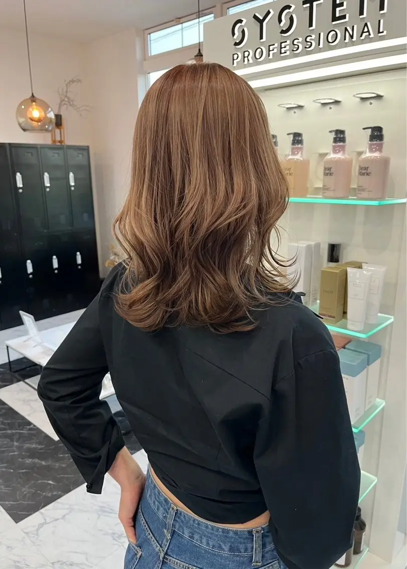セミロング カラー ヘアカラー トリートメント DEAN .杉浦/透明感カラーのヘアスタイル