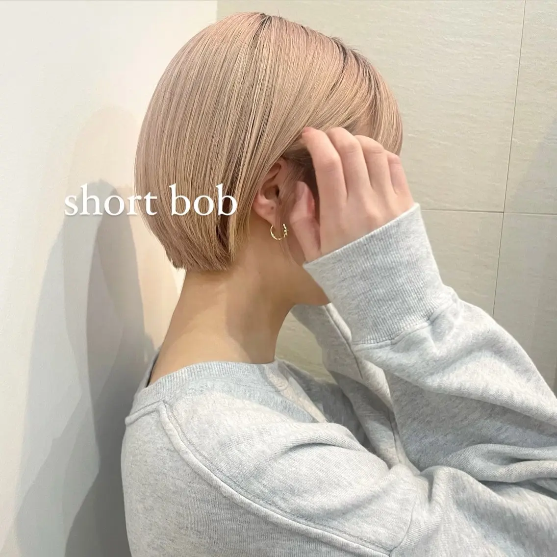 ショート カラー ショートボブ ボブ ショートヘア 顔まわり🥨レイヤー /透明感/水口舞奈のヘアスタイル