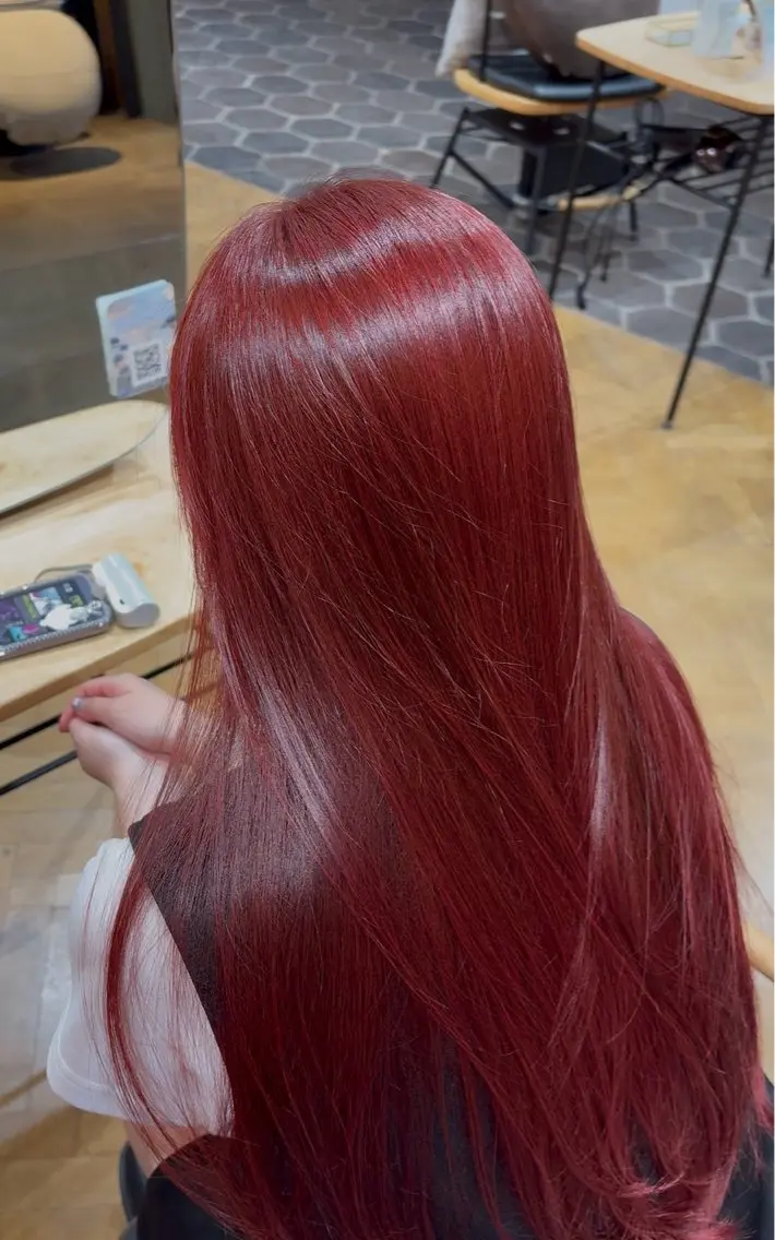 ロング カラー ダブルカラー ロング ヘアカラー ハイトーン💗ピンク 🛼カラフル🍀のヘアスタイル