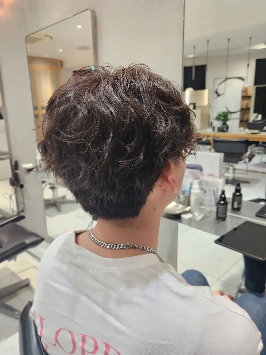 メンズ パーマ メンズパーマ メンズツイストパーマ ツイストパーマ カット パーマ トリートメント ヘアセット RUA💜 ボブカット💜のヘアスタイル