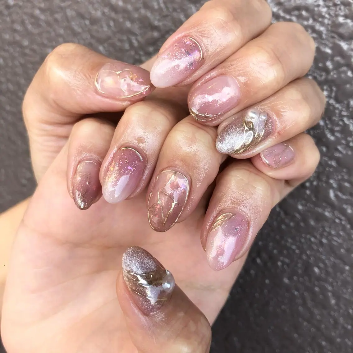 ロング カラー ヘアアレンジ キッズ ネイル マツエク・マツパ 福田 加奈のネイルデザイン