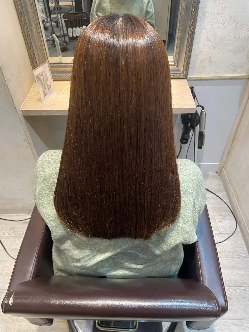 セミロング 縮毛矯正 カラー✨縮毛矯正✨ ハギワラケンタのヘアスタイル