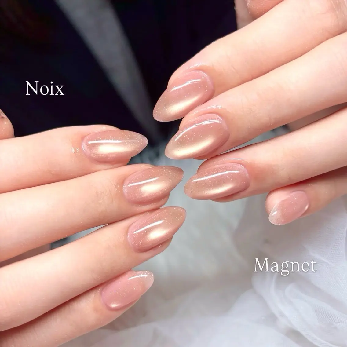 ネイル 氷ネイル・うるうるネイル マグネットネイル ハンドネイル Noix 横浜のネイルデザイン
