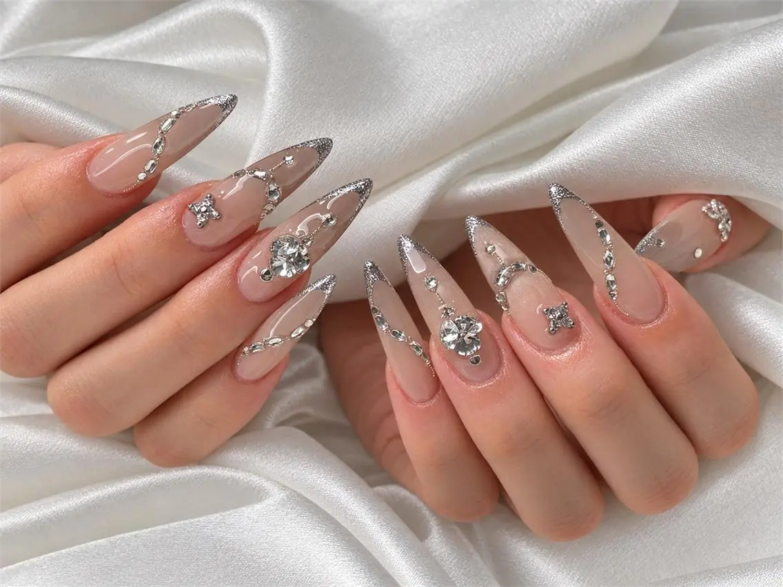 ネイル ブラウン ロングネイル JAN 168 池袋のネイルデザイン