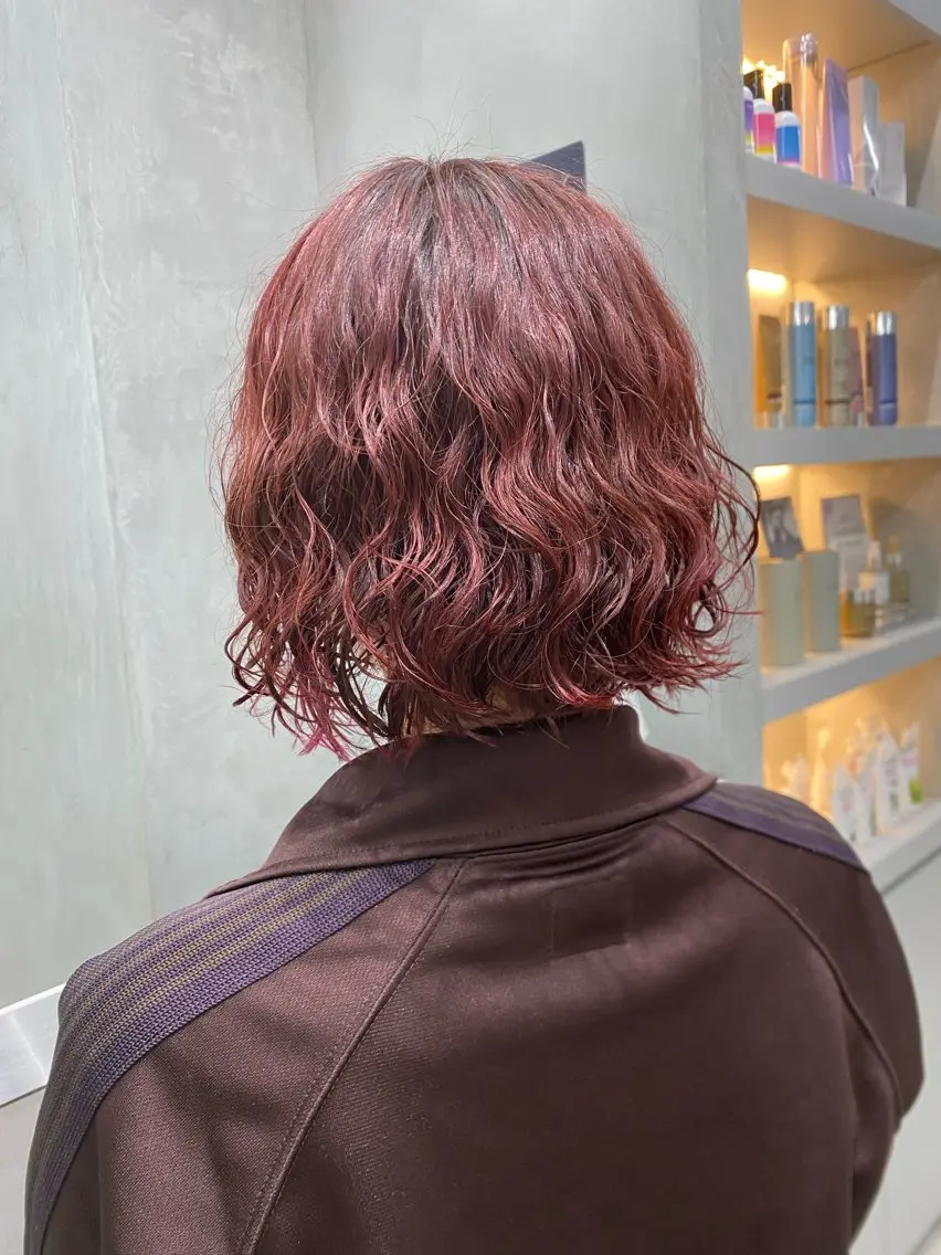 【直毛でスタイリングが難しい人へ🌈】カット+パーマ（デジパNG）ミニモ学割※ブリーチ毛要相談の写真
