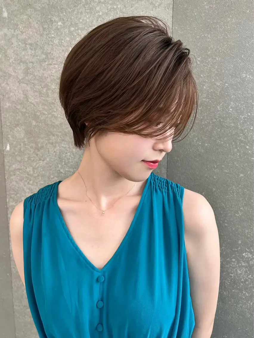 ショート カラー カット ヘアカラー トリートメント ❣️縮毛矯正/ボブ /カラー/渡部晃輝のヘアスタイル