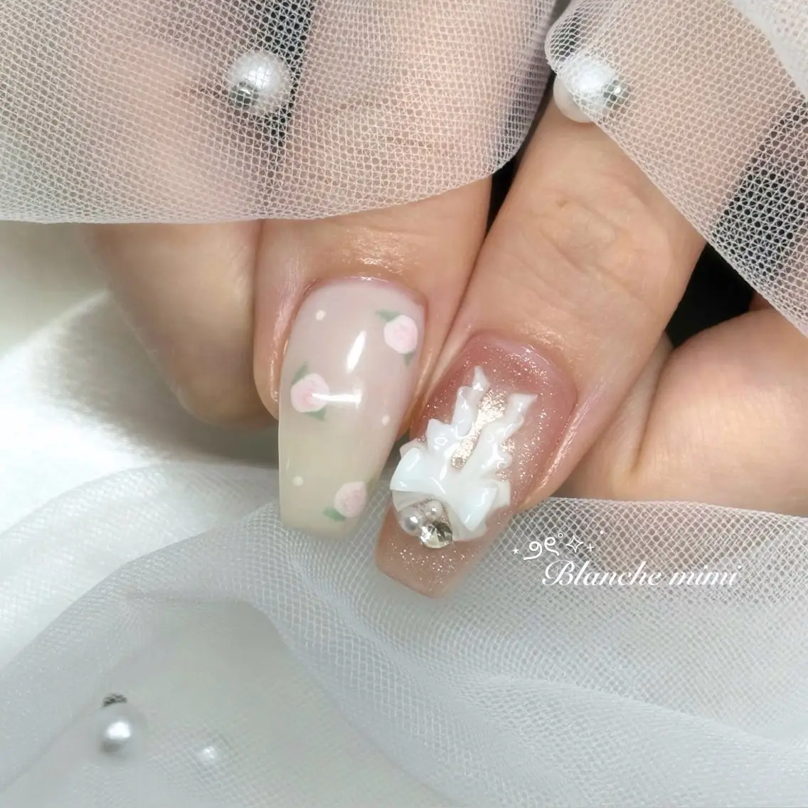 ネイル ハンドネイル Blanche mimi.u_aのネイルデザイン