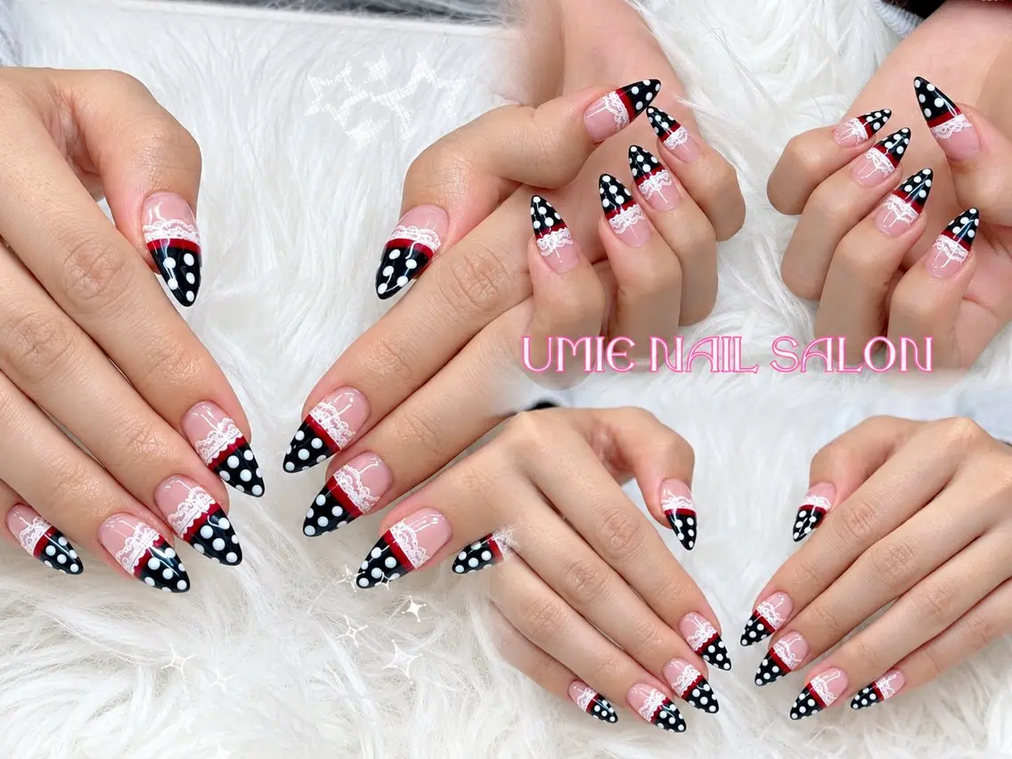 ネイル フットネイル フレンチネイル ジェルネイル ガラスフレンチ マグネットネイル ハンドネイル UMIE NAIL SALONのネイルデザイン