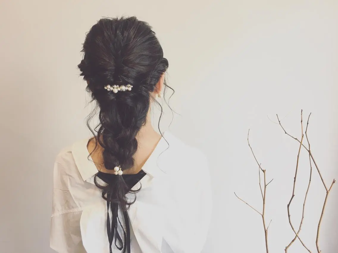 ヘアアレンジ ハーフアップ ヘアセット てんま さやかのヘアスタイル
