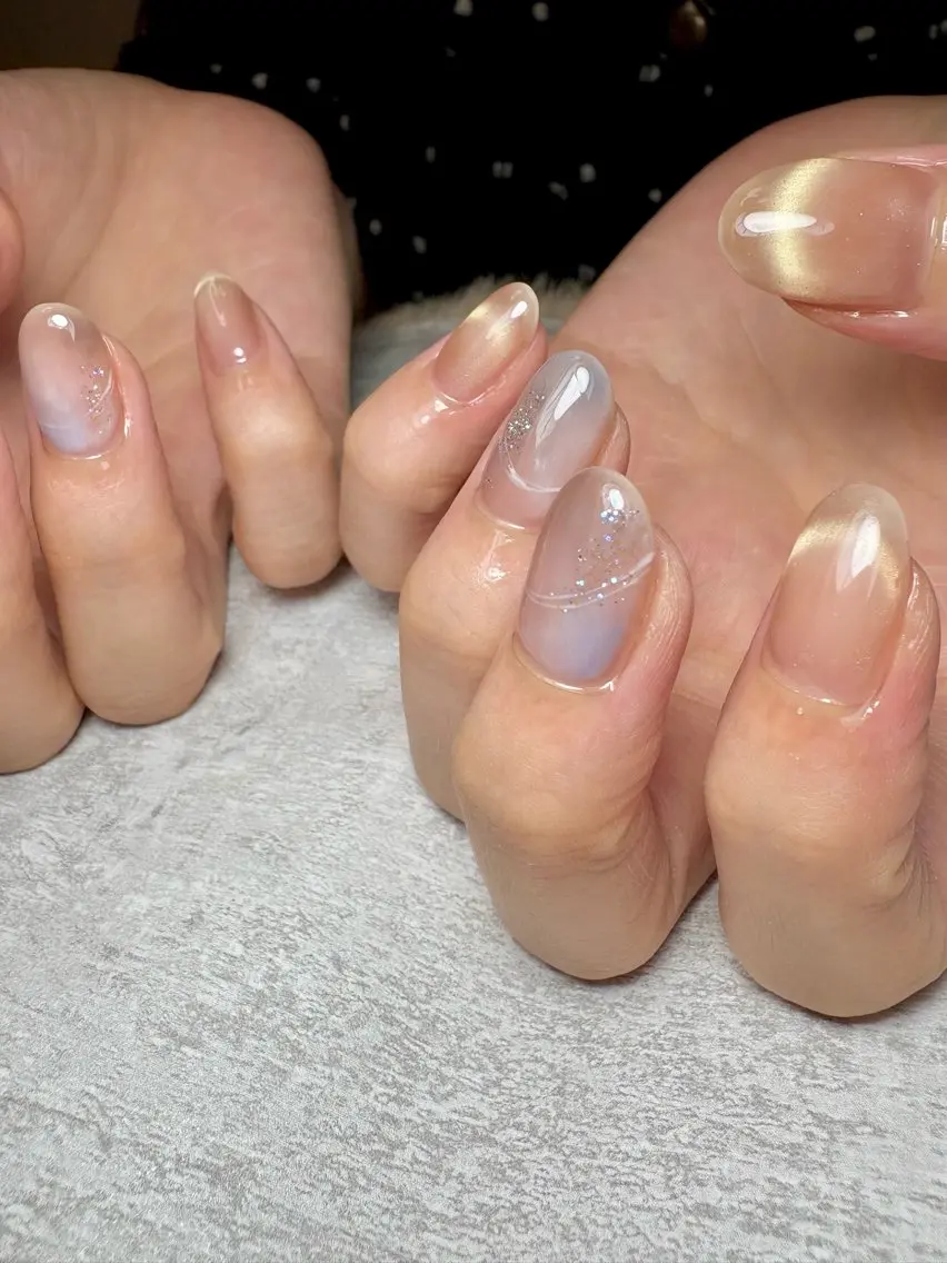 ネイル フレンチネイル 持ち込み ニュアンスネイル nana .のネイルデザイン