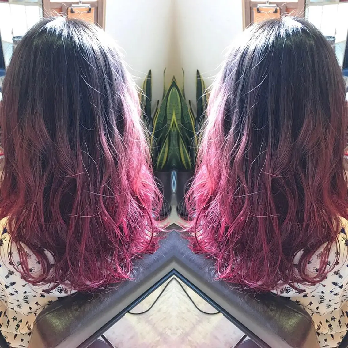 セミロング カラー グラデーションカラー グレージュ ピンクカラー 青木 茂樹⭐️ 透明感カラーのヘアスタイル