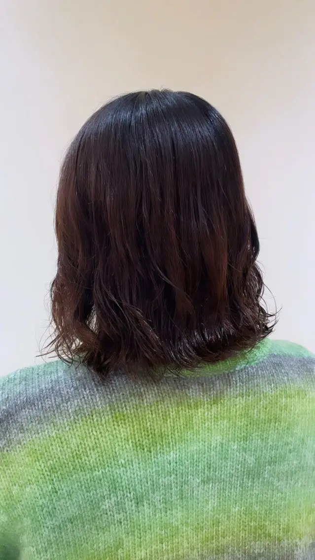 ミディアム カット パーマ 池田 早穂のヘアスタイル