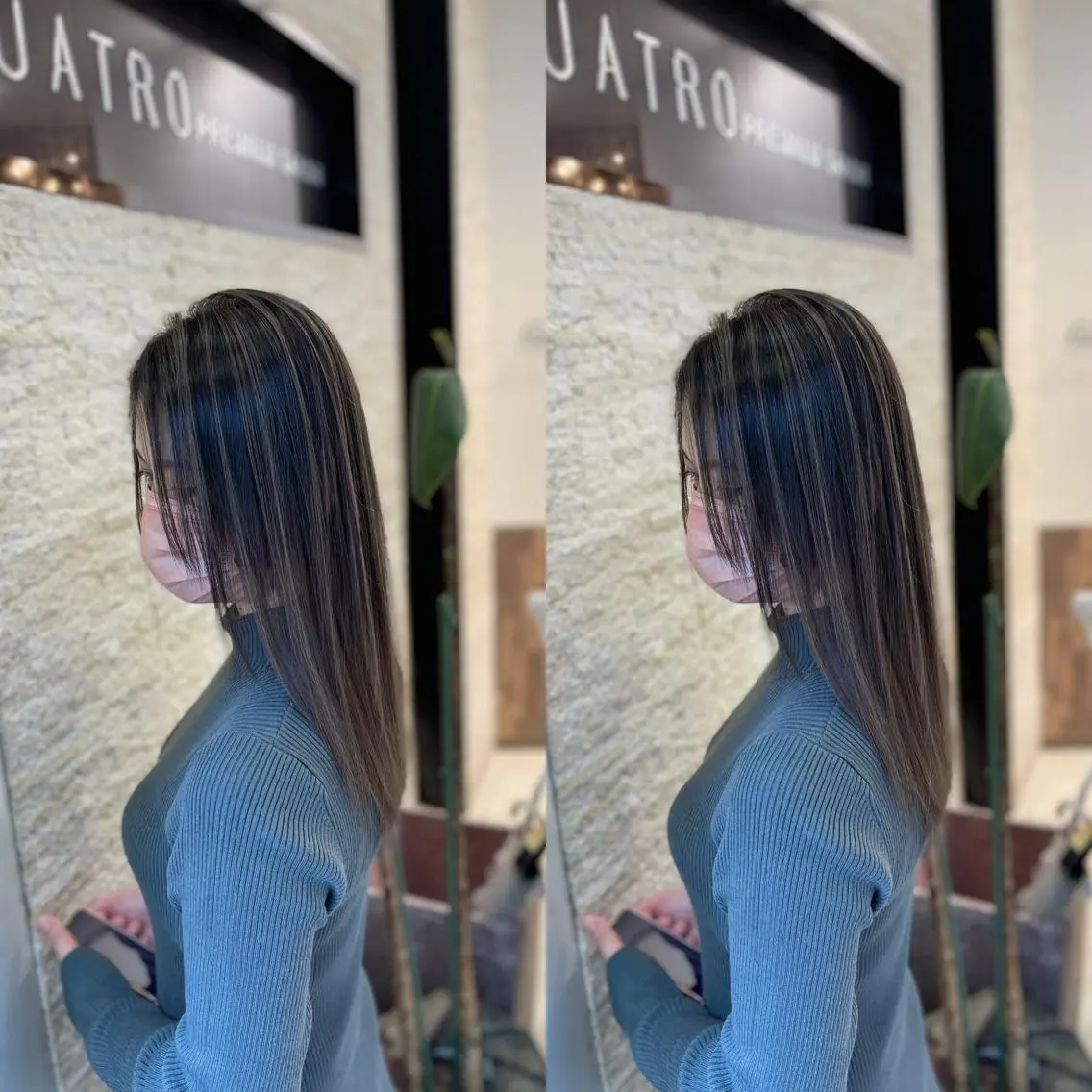 ミディアム カット ヘアカラー Y Uのヘアスタイル