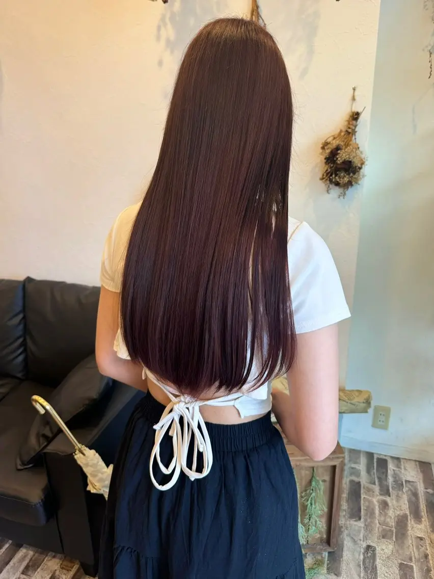 ロング カラー ブリーチ ブリーチなしカラー レッドカラー ヘアカラー m ā l o.🌷 サカモトマイコのヘアスタイル