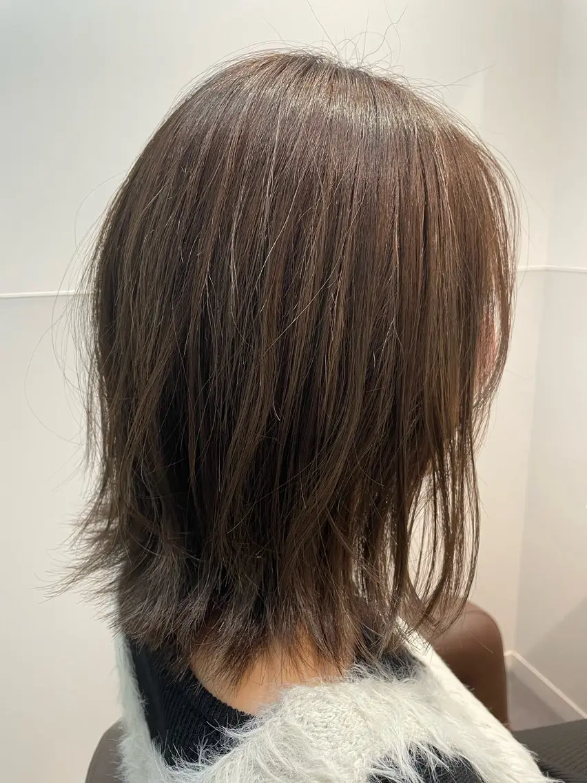 ミディアム カット ヘアカラー トリートメント 大阪 美容師 林のヘアスタイル