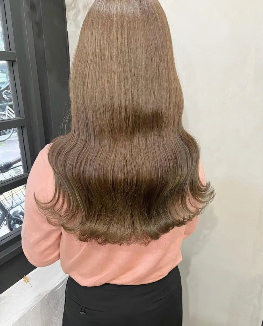 ロング カラー ベージュカラー ✨レディースカット モデル募集✨イブキのヘアスタイル