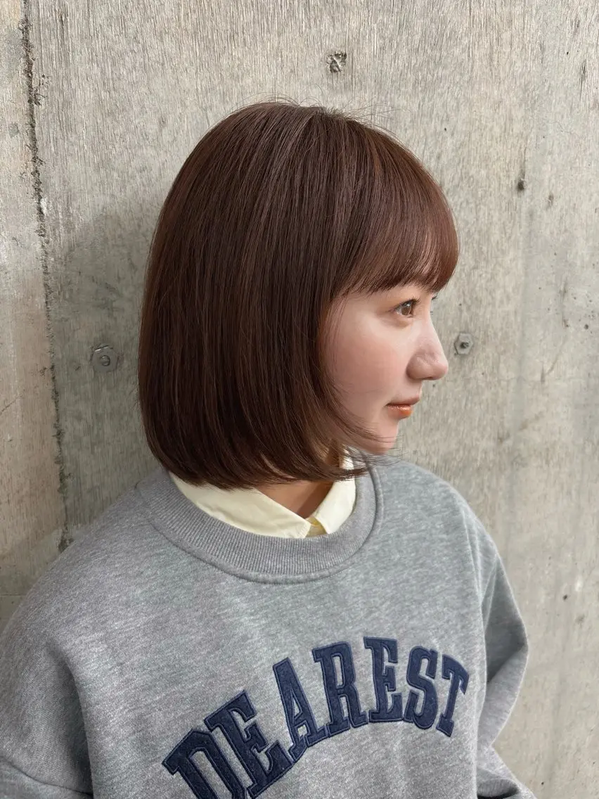ミディアム カット ヘアカラー トリートメント ボブ/ミディアム 親しみやすさ/さくらのヘアスタイル