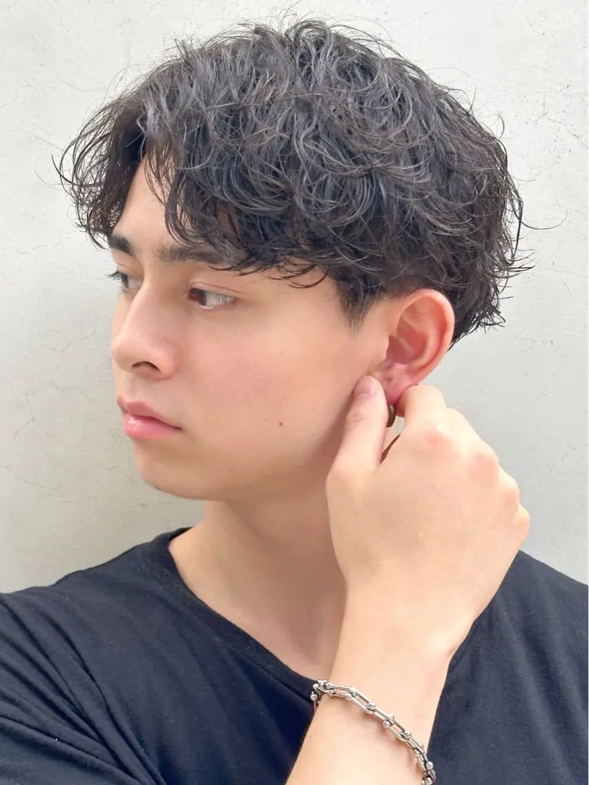パーマ メンズ カット パーマ Lond bla-maのヘアスタイル