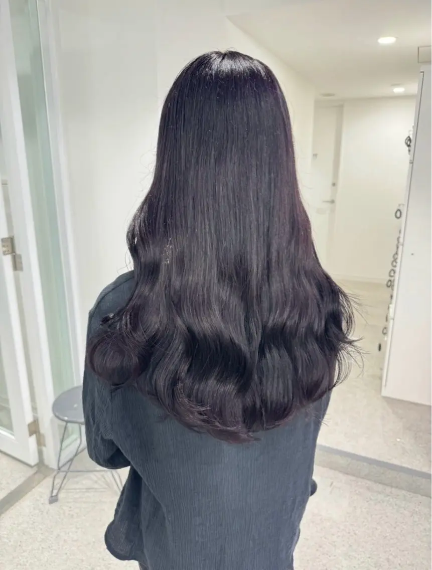 ロング カット ヘアカラー トリートメント miku/ラベンダー 透明感カラー🪻❤︎のヘアスタイル