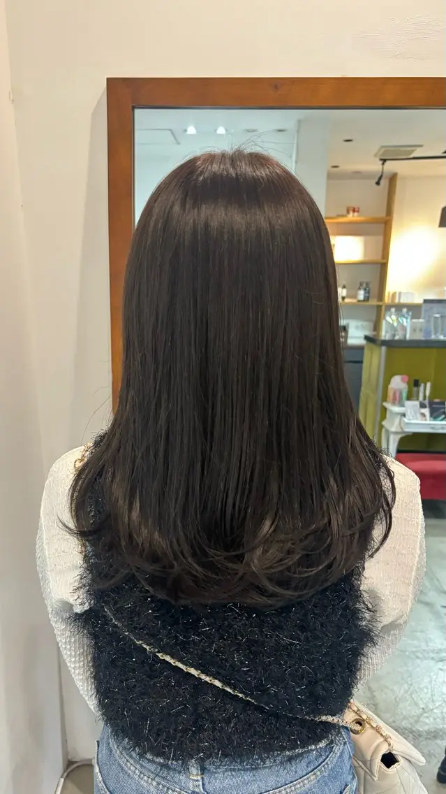 カラー ヘアカラー トリートメント ひいろ パーマ/カットモデルのヘアスタイル