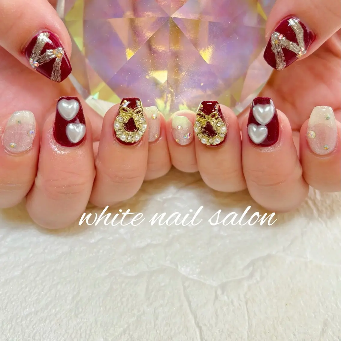 ネイル フットネイル ラメ(グリッター) ハンドネイル white nail salonのネイルデザイン