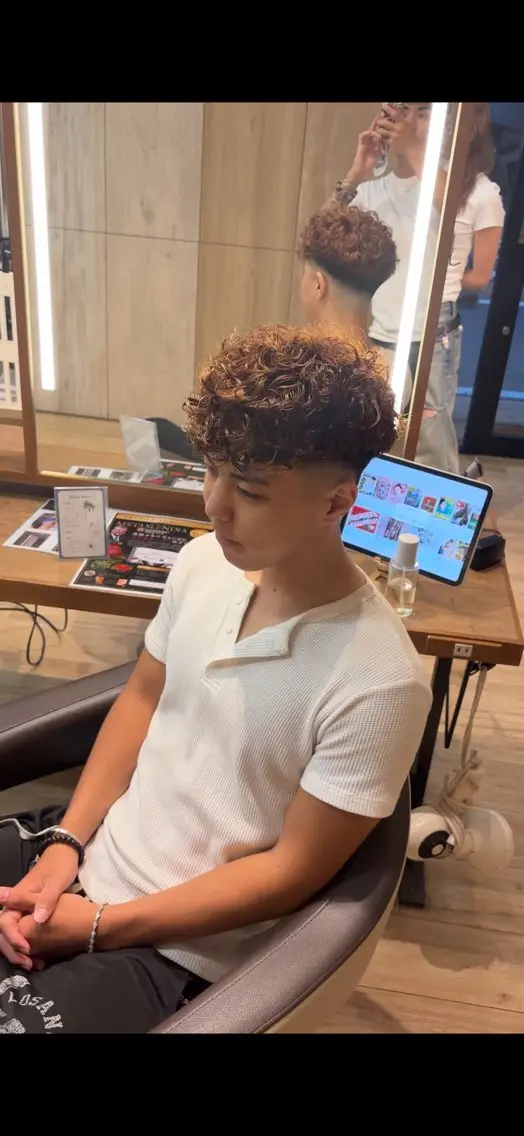 【メンズ限定】カット➕選べるデザインパーマ✂️🌀（例 スペインカール 極道パーマ ピンパーマ ツイスパなど）の写真