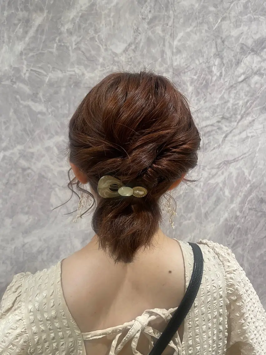 ショート ヘアアレンジ 【銀座】ヘアセット& イメコンSharmeのヘアスタイル