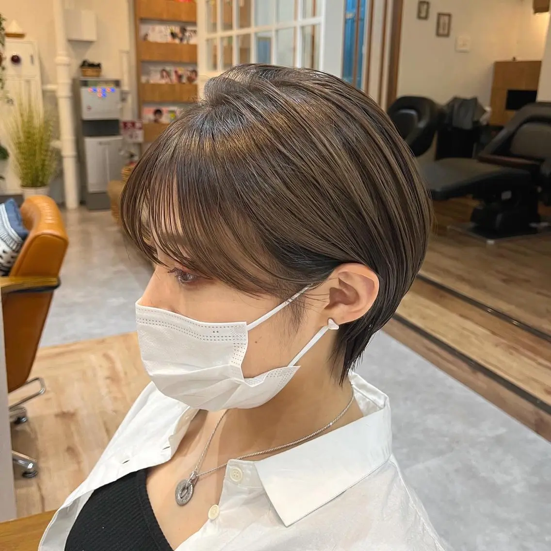 ショート カラー ショートボブ 丸みショート ボブ くびれヘア ショートヘア 襟足でお悩みの方✂︎ くびれ職人ハシモトのヘアスタイル