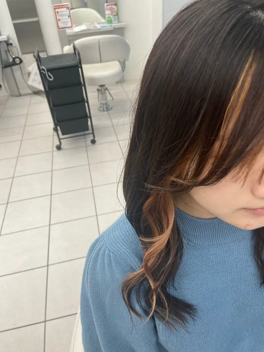 セミロング ミストバング 顔周りカット 🪄ྀི Morita🩵ྀིのヘアスタイル