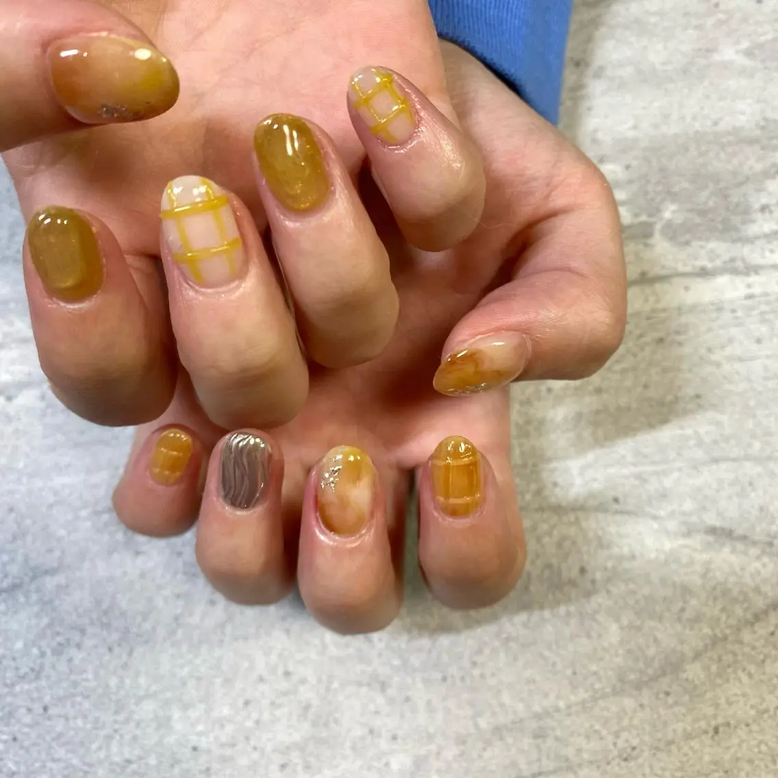 ショート カラー パーマ ヘアアレンジ メンズ キッズ ネイル マツエク・マツパ アイブロウ ニュアンスネイル ニュアンスパーマ ハンドネイル ハンドケア 今福鶴見ネイル 8(ｴｲﾄ)のネイルデザイン