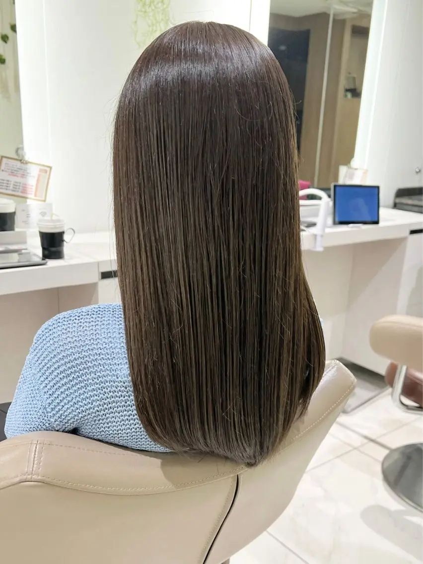 ロング トリートメント カット トリートメント 三箇島陽香/髪質改善 クロスパーマ縮毛矯正のヘアスタイル