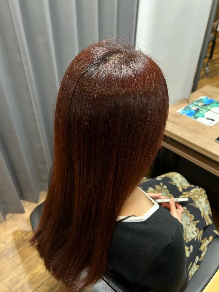 カラー ブラウンカラー レッドカラー ヘアカラー TELA HAIR 永井のヘアスタイル