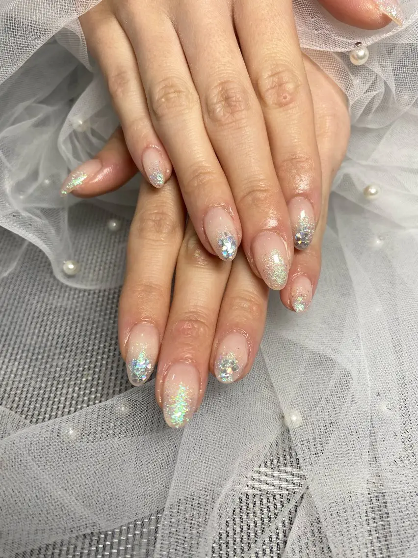 ネイル ラメ(グリッター) ラメグラデーション 🦋✨ MARIKO✨🦋のネイルデザイン