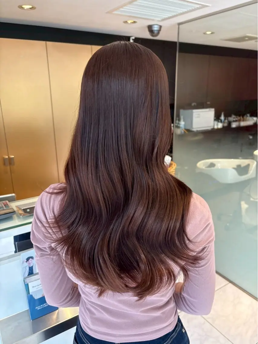 ロング カラー ブラウンカラー ピンクカラー ピンクブラウン ヘアカラー 表参道・渋谷/ nex/chiakiのヘアスタイル
