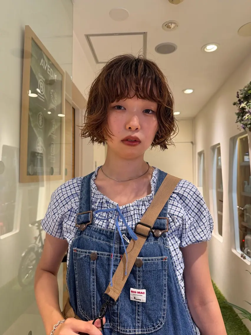 ショート パーマ 吉永 琴香のヘアスタイル