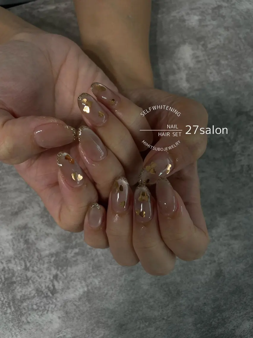 ネイル ハート マグネットネイル ハンドネイル 27salon yuinaのネイルデザイン