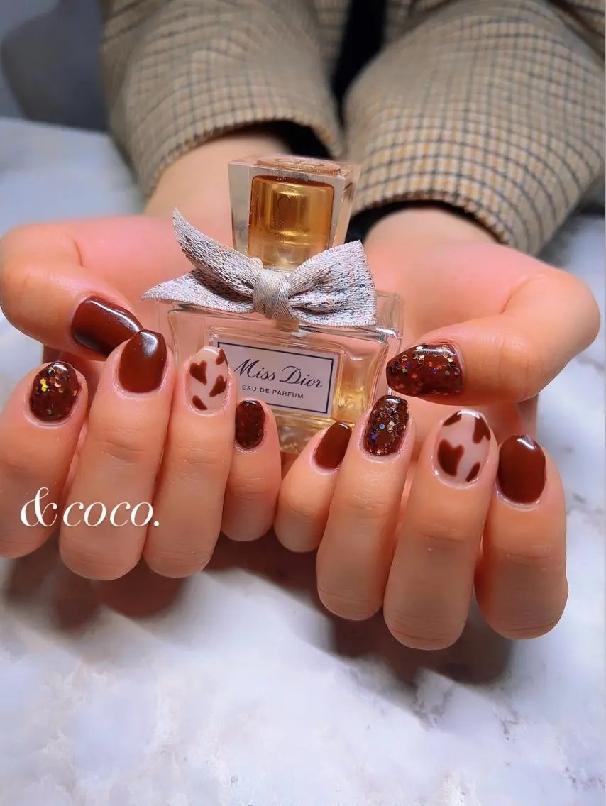 ネイル バレンタイン ＆ coco.のネイルデザイン