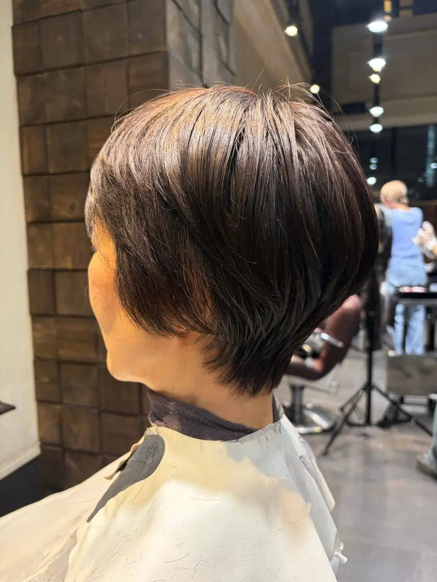 ショート くびれヘア ショートヘア カット 三瓶隼途/ボブ/ ショート/縮毛矯正のヘアスタイル